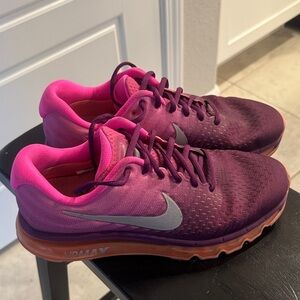 Nike Women's Air Max Purple and Pink Athletic Shoes